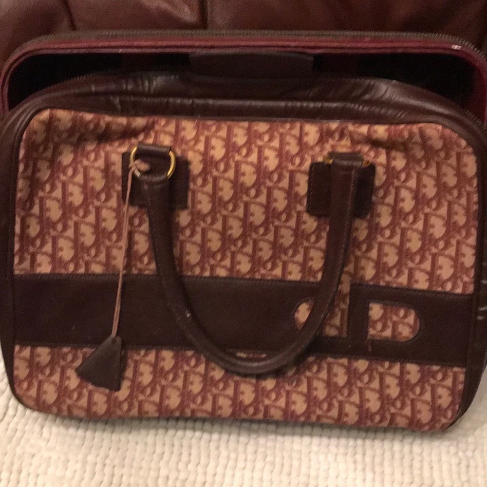 - Christian Dior leather & monogram small su…